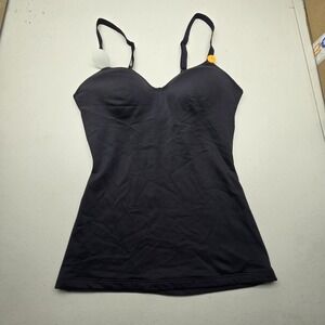 Vanity Fair Women Top Small Black Lightly‎ Lined Wireless Strap Adjustable NWOT